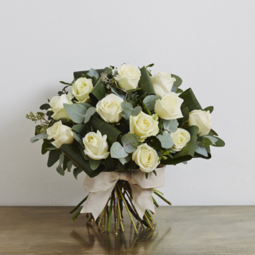 20 Stem White Rose Bouquet - TRF Design flower shop in Lekki, Florist ...